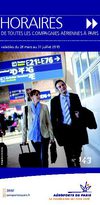 HORAIRES, DE TOUTES LES COMPAGNIES AÉRIENNES À PARIS