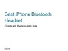 Best iPhone Bluetooth Headset