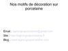 Motifs de décoration sur porcelaine