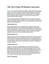 The Top 4 Types Of Business Insurance