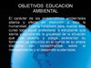 Objetivos Educación Ambiental