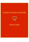Carte du service traiteur Cuisine et saveur du monde