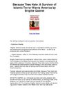 Because They Hate A Survivor of Islamic Terror Warns America by Brigitte Gabriel - The Most Important Book I've Read...