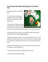 Texas Holdem Poker Beginning Strategy for Online Poker Sites