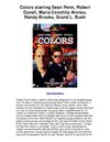 Colors starring Sean Penn Robert Duvall Maria Conchita Alonso Randy Brooks Grand L Bush - Movies Excellent