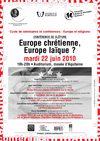 Colloque Laïcité et Europe