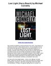Lost Light Harry Bosch by Michael Connelly - Looking At This One Several Years Later...