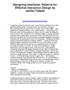 Designing Interfaces Patterns for Effective Interaction Design by Jenifer Tidwell - Required For Anyone Involved In...