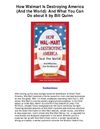 How Walmart Is Destroying America And the World And What You Can Do about It by Bill Quinn - Wal-Mart Prdjecct
