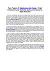 Two Types of Electronic Air Pump - High Pressure-Low Volume and Low Pressure-High Volume