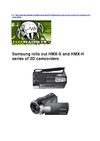 Samsung rolls out HMX-S and HMX-H series of 3D camcorders by techgadget
