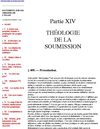 XIV Théologie de la soumission