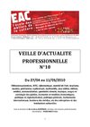 EAC | 2009-2010 | Veille d'actualité professionnelle n°10 | 27/04/10 - 11/05/10