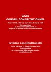 Journal officiel portant l'avis du conseil constitutionnelle et la révision constitutionnelle 2008