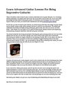 Learn Advanced Guitar Lessons For Being Impressive Guitarist