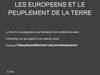 Les européens dans la population mondiale