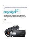 Samsung WiFi SSD camcorder shipping in Korea by Engadget