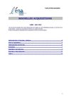 Dernières acquisitions - Juillet - Août 2010