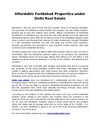 Affordable Faridabad Properties under Delhi Real Estate