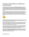 Free Reverse Email Directory And What You Can Get From It