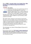 Strategies to Run a Lean Supply Chain - How Principles of Lean Manufacturing Transfer Benefits to Operations