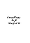 Il manifesto degli insegnanti