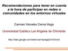 Recomendaciones para tener en cuenta a la hora de participar en redes o comunidades en los entornos virtuales