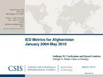 IED Metrics for Afghanistan