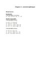Activités algébriques