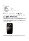 Samsung Announces a NEw Pocket Camcorder in the Samsung HMX-E10 with 270 Degree Swiveling Lens