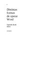 formas distintas de operar word en inicio