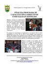 Finaliza programa capacitacion a directivos comunales - Boletin 27