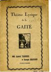 saison Gaite Lyrique saison 1919 La belle Hélène