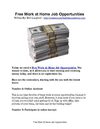 Free Work At Home Job Opportunities