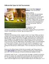 Different Bet Types for Golf Tournaments