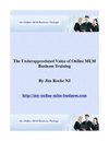 The Underappreciated Value of Online MLM Business Training