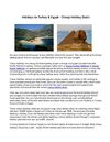 Holidays to Turkey & Egypt - Cheap Holiday Deals