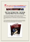 Get Your Ex Back Fast - By Doing Exactly What Your Ex is Doing!