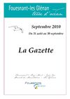 Gazette de septembre 2010