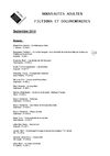 Nouveautés livres, Section adultes, septembre 2010