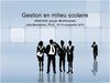 Gestion en milieu scolaire 0B-1