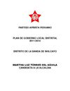 PLAN DE GOBIERNO LOCAL BANDA DE SHILCAYO DEL PARTIDO APRISTA PERUANO