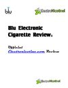 The Blu Electronic Cigarette Review