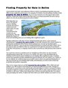 Finding Property for Sale in Belize