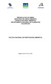 Política nacional de investigación ambiental 
