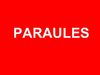 Paraules