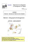 Licence géo-aménagement option aménagement