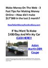 Make money on the web - 3 Fast Tips For Making Money Online – How did I make $17’300 in the last 2 month?