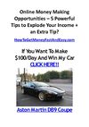 Online money making opportunities – 5 Powerful Tips to Explode Your Income + an Extra Tip?