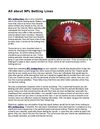 All about NFL Betting Lines